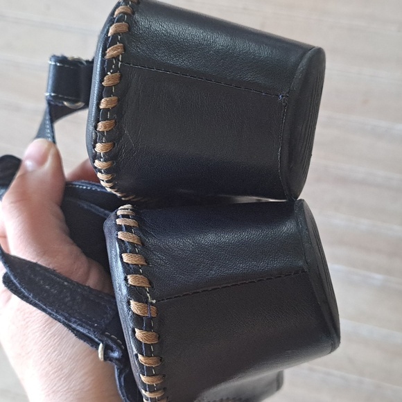 Spring Step Amuna Leather T-Strap Navy Floral Design Wedge Heel Comfy Sandals - Picture 4 of 12